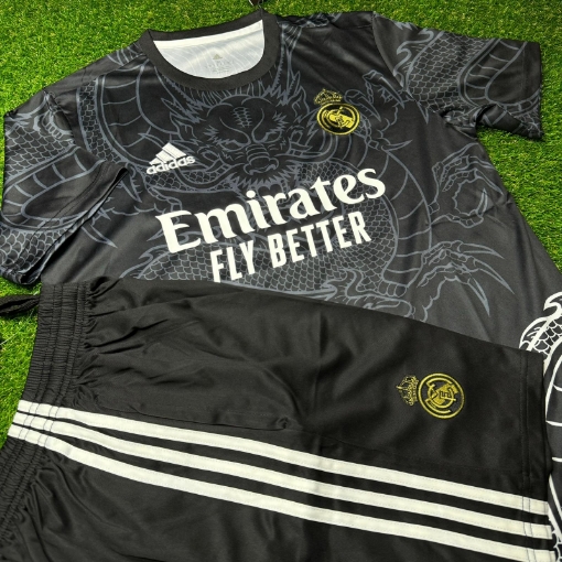 Picture of Real Madrid 2024 Chinese Dragon Training Kit Black